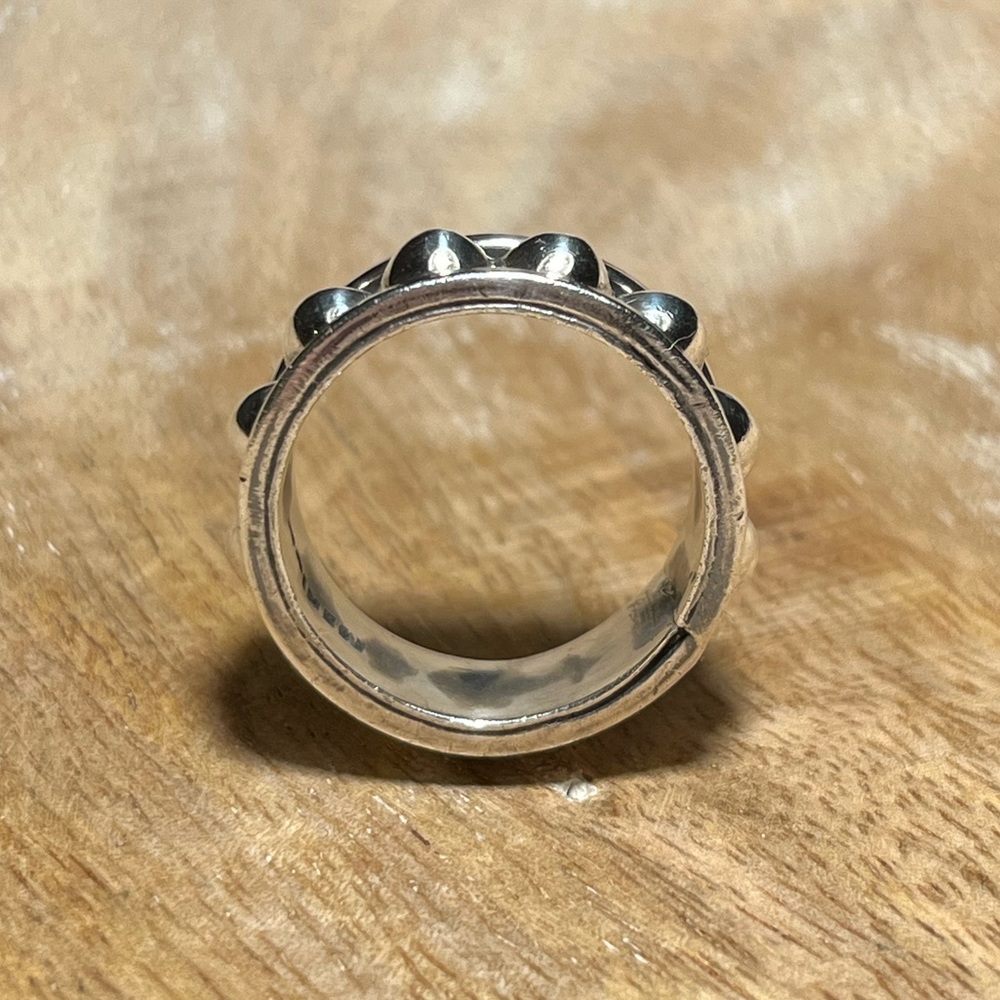 *SOLD* Taxco Mexico 925 Sterling Silver Round Ball Dome Ring - Picture 10 of 13